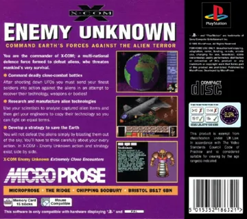 X-COM - Enemy Unknown (EU) box cover back